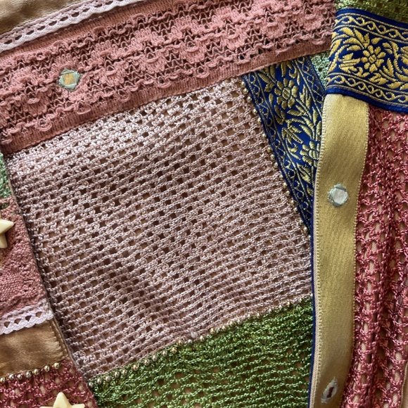 Vintage Midnight Velvet patchwork jacket sz XL - Picture 8 of 10